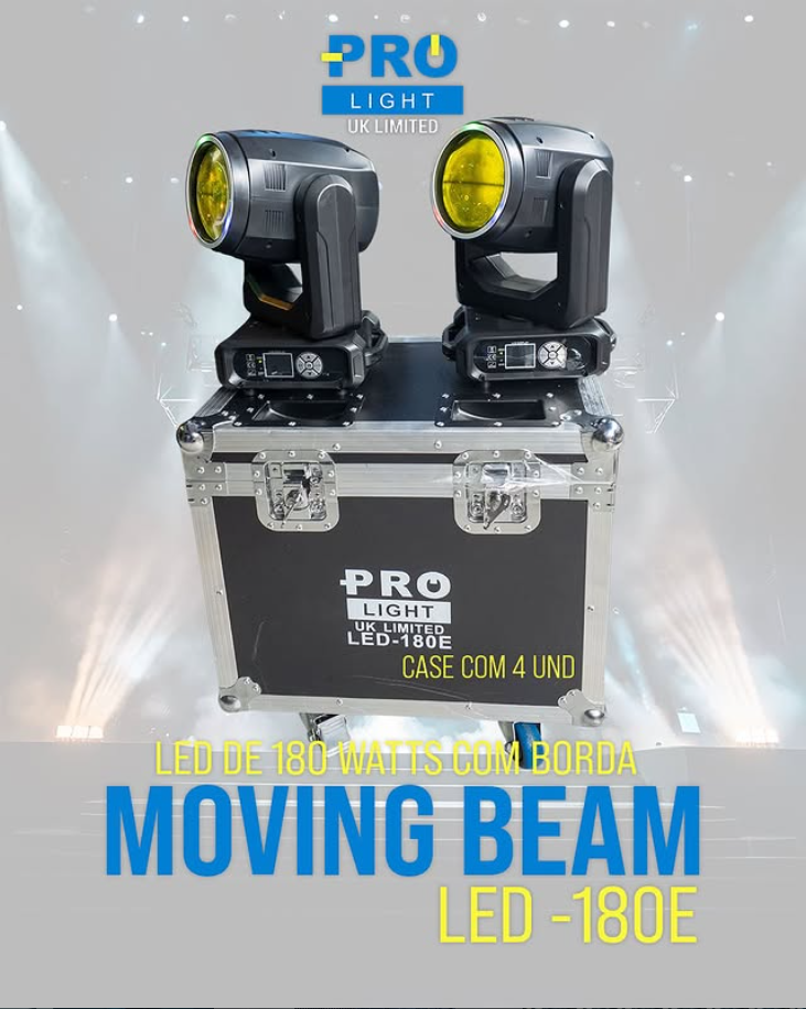 Moving Head Beam LED 180W com Borda